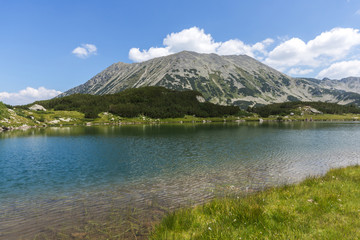 Amazing Summer landscape of Muratovo (Hvoynato) lake at Pirin Mountain, Bulgaria