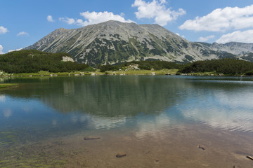 Amazing Summer landscape of Muratovo (Hvoynato) lake at Pirin Mountain, Bulgaria