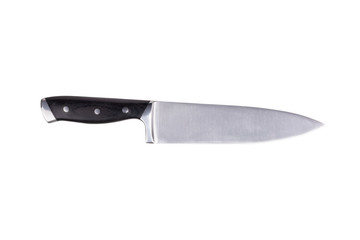 New  large kitchen knife  isolated on white background