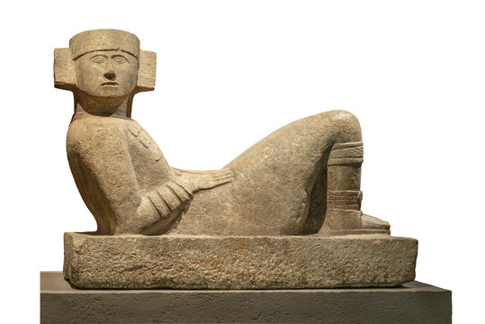 Mayan deity called Chacmool, high-resolution image. Great statue found in several ancient cultures in Mexico