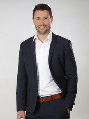 Male suit business model german short brown hair beard