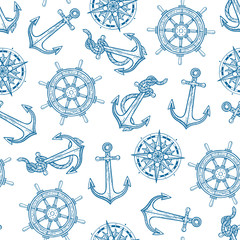seamless maritime symbols