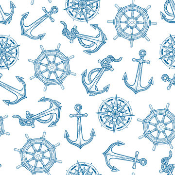 seamless maritime symbols
