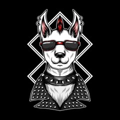 llama eyeglasses Vector illustration