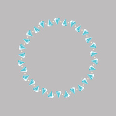 diamonds frame. Geometric frame with colored diamonds.