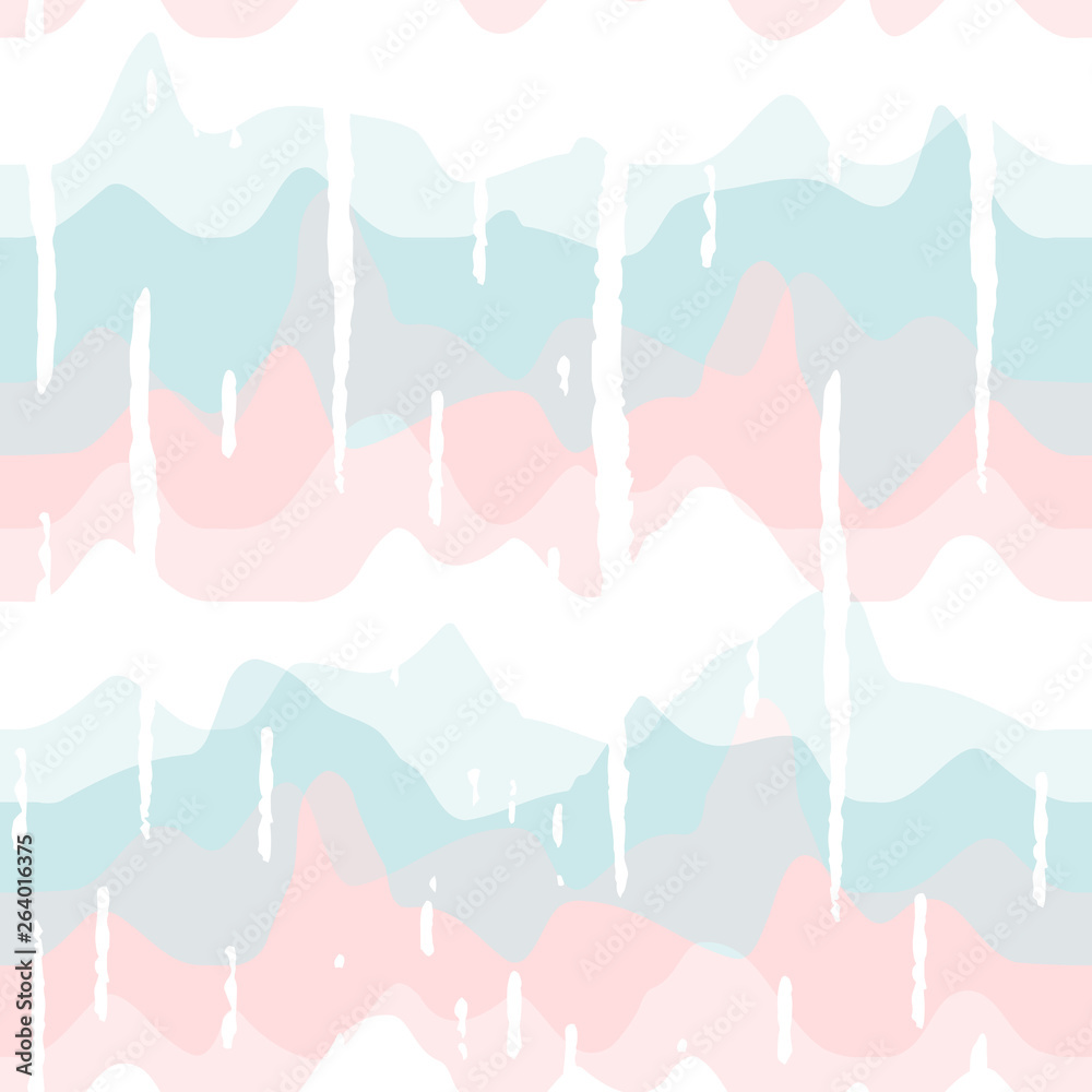 Poster Abstract wavy line pattern, seamless vector geometric background.