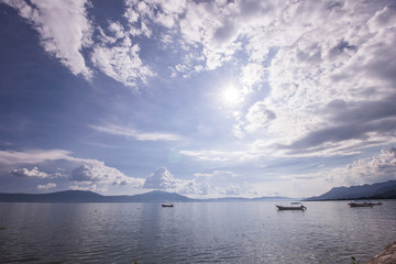 lake and mountains