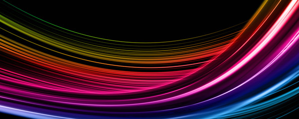 Abstract elegant wave panorama design with space for your text