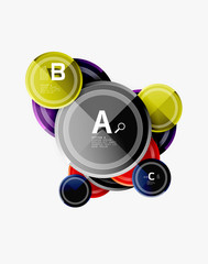 Abstract round geometric shapes, modern circles background