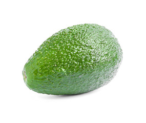Ripe avocado isolated on white background. Healthy food