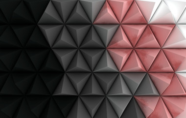 Fototapeta na wymiar 3d render coloful background. Paper pyramid geometric abstract illustration