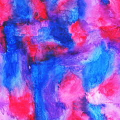 Watercolor blue burst texture with pink for abstraction background