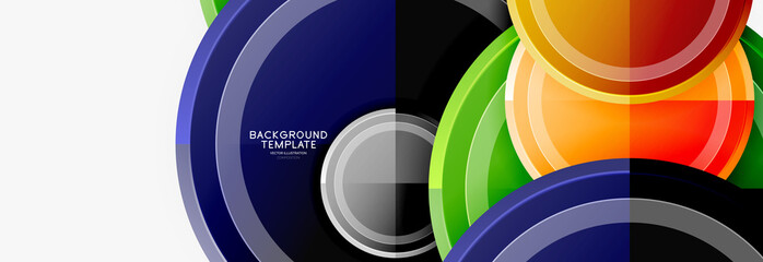 Colorful glossy circles background