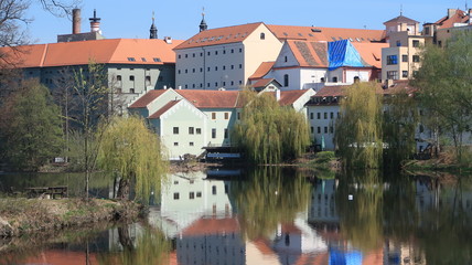 View on old town Pisek from the bridge