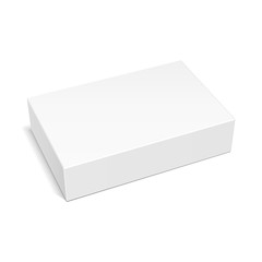 Naklejka premium Mockup Product Cardboard Plastic Package Box. Illustration Isolated On White Background. Mock Up Template Ready For Your Design. Vector EPS10