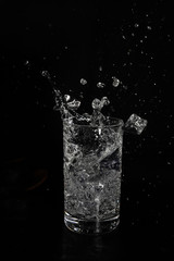 グラスの中のスプラッシュ