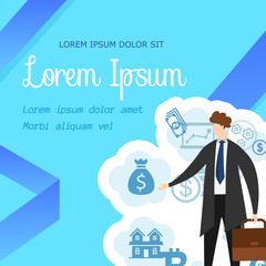 Financial Offer Poster, Bank Social Media Template