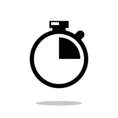 Stop watch icon vector. Modern simple flat Stopwatch sign. Modern simple flat element. Business, internet concept. Trendy clock time symbol for web site. Logo illustration.