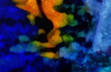 Abstract art painted texture background. Textured oil strokes and splashes on canvas. Simple creativity pattern for design. Close up macro palette in mixed colors. Original grunge backdrop.