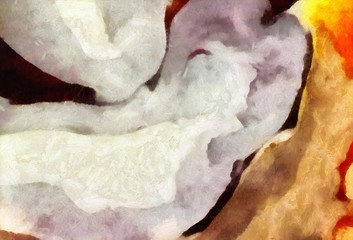 Abstract art painted texture background. Textured oil strokes and splashes on canvas. Simple creativity pattern for design. Close up macro palette in mixed colors. Original grunge backdrop.