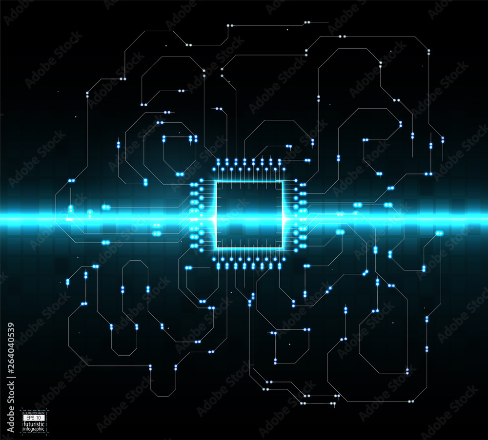 Poster abstract digital technology operating system background template vector design