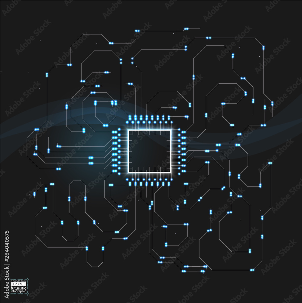 Poster abstract digital technology operating system background template vector design