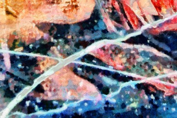 Colorful scratched grunge texture. Dry oil strokes background. Design pattern.