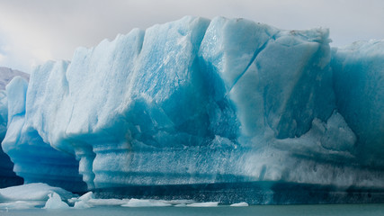 Icebergs in the water, the glacier Perito Moreno. Argentina. South America. 