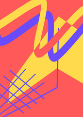 geometry red yellow blue colors abstract lines background