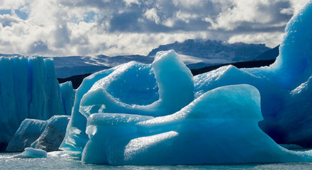 Icebergs in the water, the glacier Perito Moreno. Argentina. South America. 