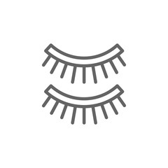 eyelashes outline icon. Elements of Beauty and Cosmetics illustration icon. Signs and symbols can be used for web, logo, mobile app, UI, UX