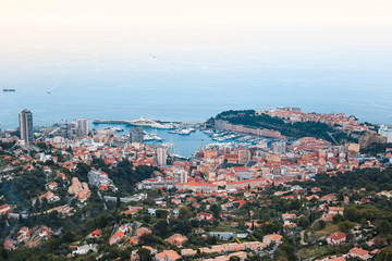 aerial view of monaco