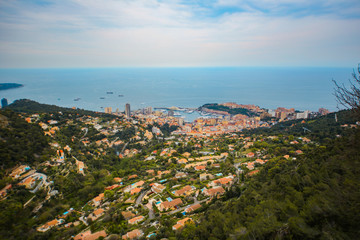 aerial view of monaco
