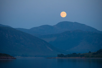 Moon rise over the An Tellach mountain range