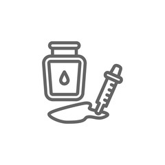 serum outline icon. Elements of Beauty and Cosmetics illustration icon. Signs and symbols can be used for web, logo, mobile app, UI, UX