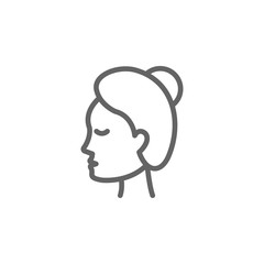 makeup, woman outline icon. Elements of Beauty and Cosmetics illustration icon. Signs and symbols can be used for web, logo, mobile app, UI, UX