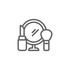mirror, make up outline icon. Elements of Beauty and Cosmetics illustration icon. Signs and symbols can be used for web, logo, mobile app, UI, UX