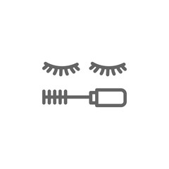 mascara outline icon. Elements of Beauty and Cosmetics illustration icon. Signs and symbols can be used for web, logo, mobile app, UI, UX