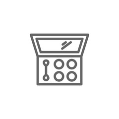 eye shadow outline icon. Elements of Beauty and Cosmetics illustration icon. Signs and symbols can be used for web, logo, mobile app, UI, UX