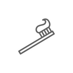 toothbrush outline icon. Elements of Beauty and Cosmetics illustration icon. Signs and symbols can be used for web, logo, mobile app, UI, UX