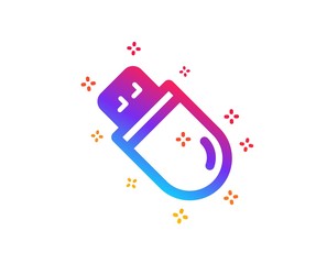 Usb stick icon. Computer memory component sign. Data storage symbol. Dynamic shapes. Gradient design usb stick icon. Classic style. Vector