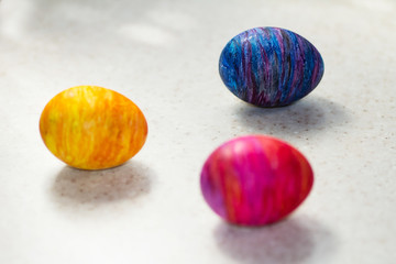 Colored eggs for Easter