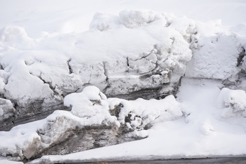 Stock photo dirty snow