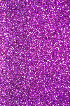 Close Up of Purple Glitter with Bokeh For Background