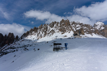 High mountain cliffs in the Dolomites