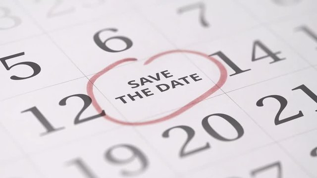 Marked the thirteenth 13 day of a month in the calendar transforms into SAVE THE DATE text