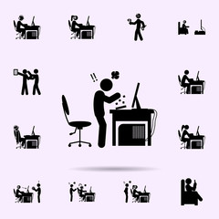 man angry icon. gamer icons universal set for web and mobile