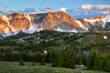 Alpine scenery at Snowy Range Pass, located in the Medicine Bow Mountains (a. k. a., the Snowy Range) near Laramie, Wyoming