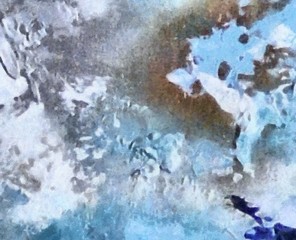 Weathered abstract grunge texture. Background with paint strokes and splashes. Pattern with dirty and blots elements. Retro oil style. Simple closeup template for graphic design