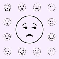 indifference icon. Emoji icons universal set for web and mobile